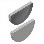 Заглушка желоба D185 (ПЭ-01-9003 Белый-0.5) (фото)