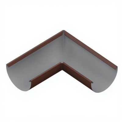 Угол желоба универсальный D185 коричневый 8017 (фото)