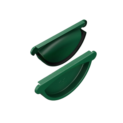 Заглушка желоба D125 престиж (RAL 6005) (фото)