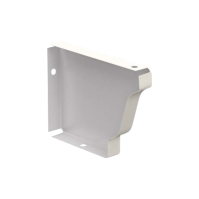 Заглушка желоба Металлпрофиль прав120*86 ПЭ-01 бел (фото)