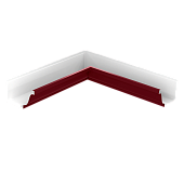 Угол наруж желоба Металлпрофиль 120*86 ПЭ вишня (фото)