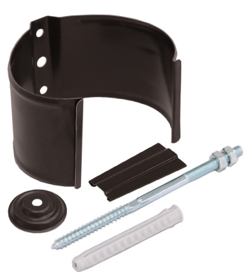 Кронштейн трубы на кирпич 90мм RAL 8017 (фото)