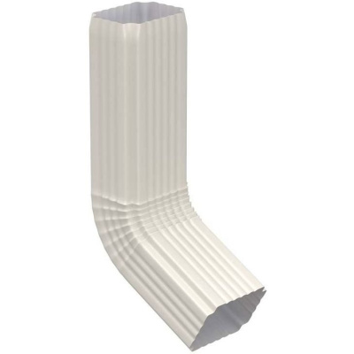 Труба водост Металлпрофиль с коленом76*102*1000бел (фото)