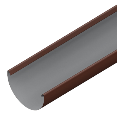 Желоб водост D185*3000 коричневый 8017 (фото)