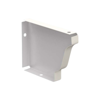 Заглушка желоба Бюджет правая 120х86 ПЭ-01 9003 (фото)